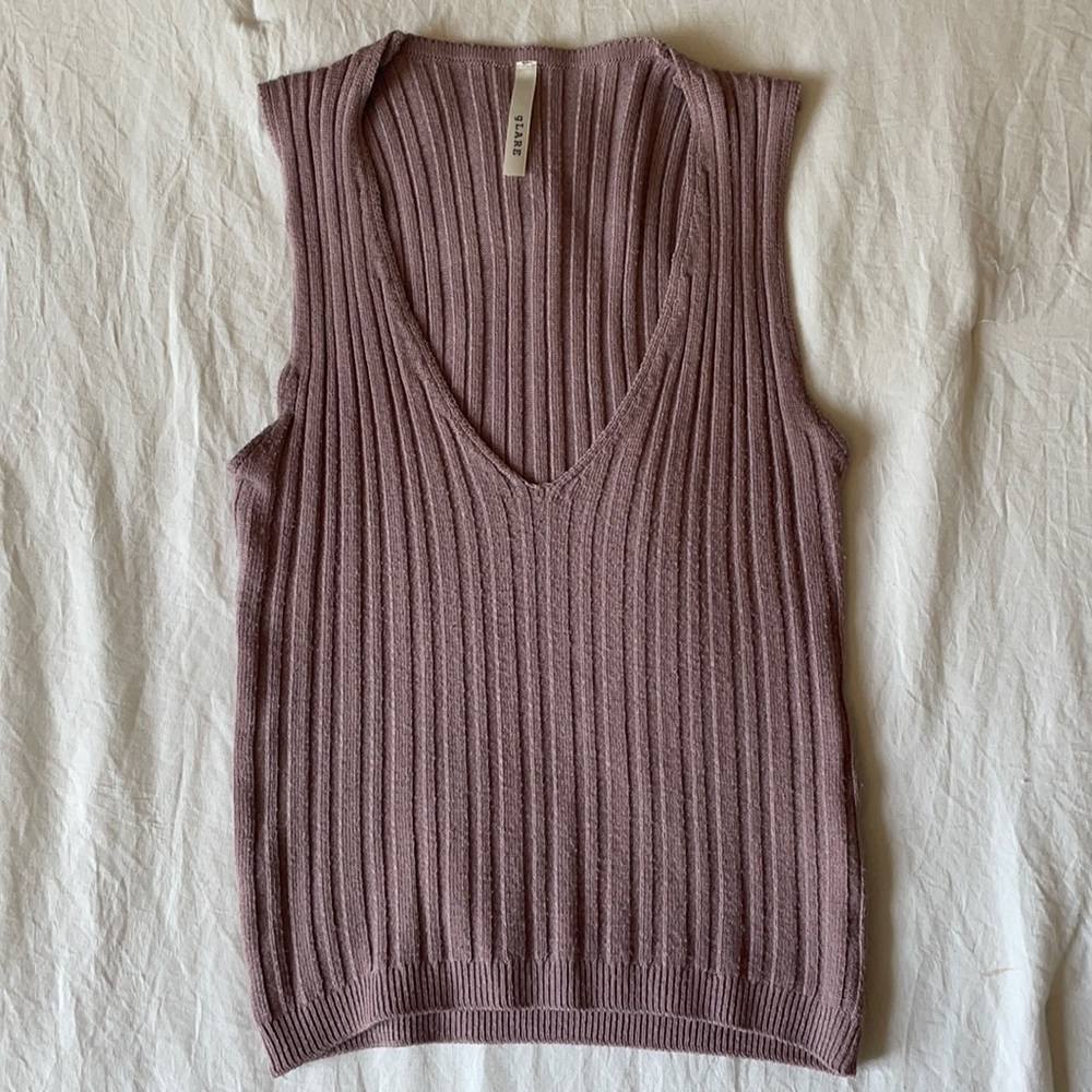 Ribbed knot crop top